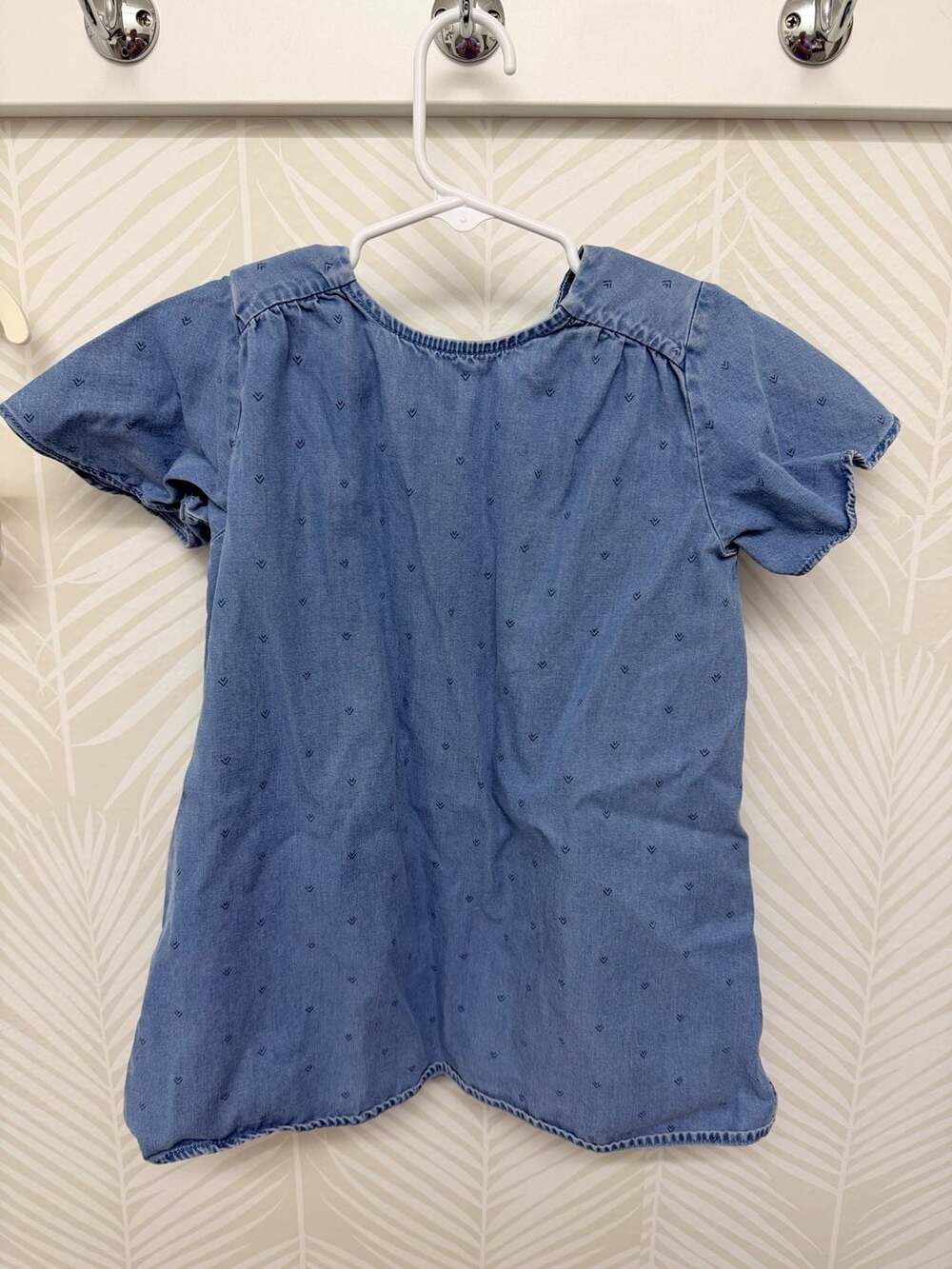 Zara Toddler 3/4 denim look dress abstract geometric arrows